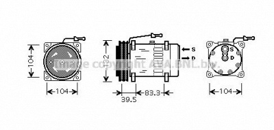 AVA QUALITY COOLING rek084 -  Компрессор, кондиционер
